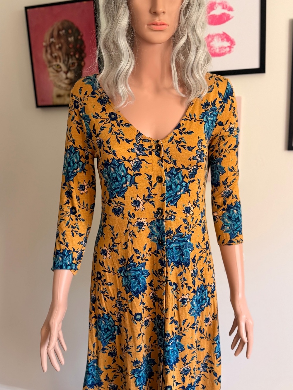 NWT Vintage Y2K Mudd Floral Button-Front Mini Dress - Deadstock - Size M